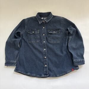 Dickies Jean‎ Shirt Mens XL Temp-IQ Shacket Snap Denim Jacket Workwear Utility
